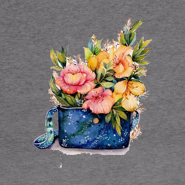 Watercolor Flowers in a Pot 🌸🌸🌸 by Anonic